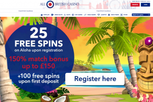 Exclusive Welcome Offer At All British Casino