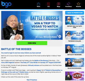 Battle of the Bosses at bgo Casino